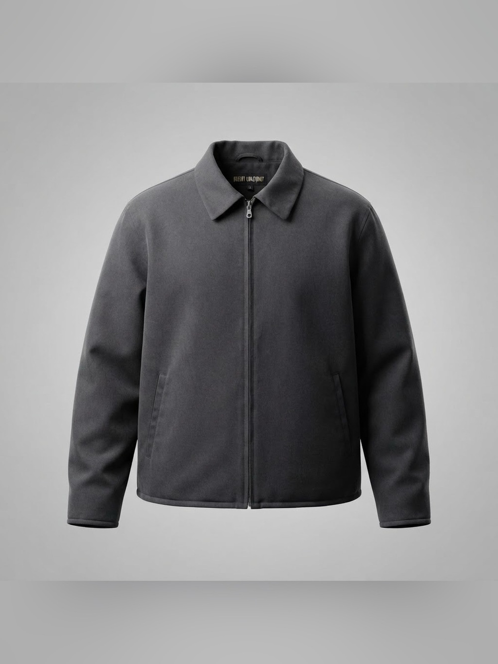 Robert Comstock Black Full Zip Jacket Coat Size 42 Lined Outerwear